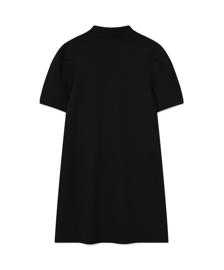 Covernat Woman Puff Collar Dress Black