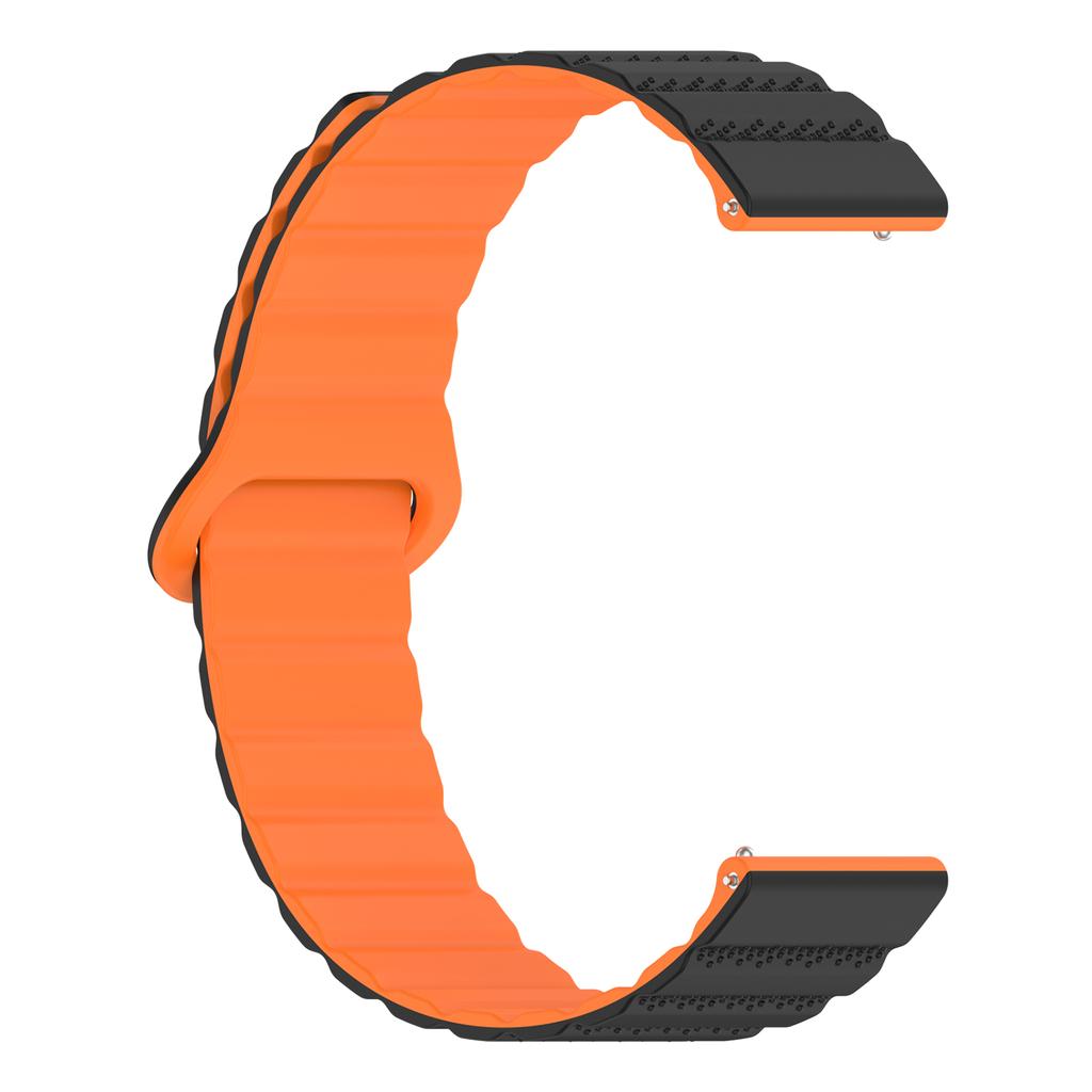 Silicone Watch Band Strap Bracelet Belt with Magnetic Closures Fit for 18mm 20mm 22mm Smartwatch Comfortable Daily Wear