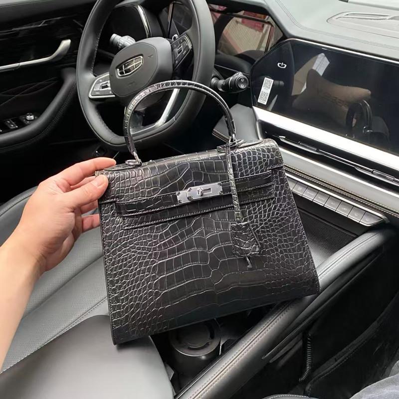 2025 Cross-border Bags Women's New Trendy Fashion Hand-held Small Square Bag Crocodile Pattern  Bag Shoulder Crossbody Bags