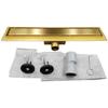 Stainless Steel Linear Floor Shower Drain, Gold, 60 Cm
