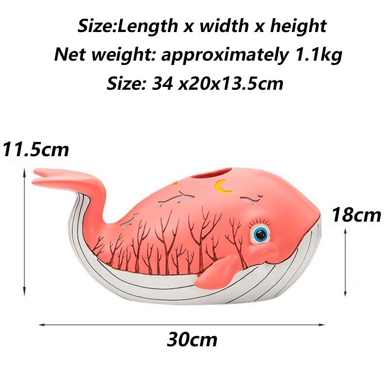 Whale Tissue Box Living Room Storage Decoration Boxes Multifunctional Organization Ornament Tissue Box Art Creative Design Boxes розовый