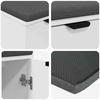 Hallway Bench with Cushion Shelf and Storage White 60 X 38 X 46 Cm
