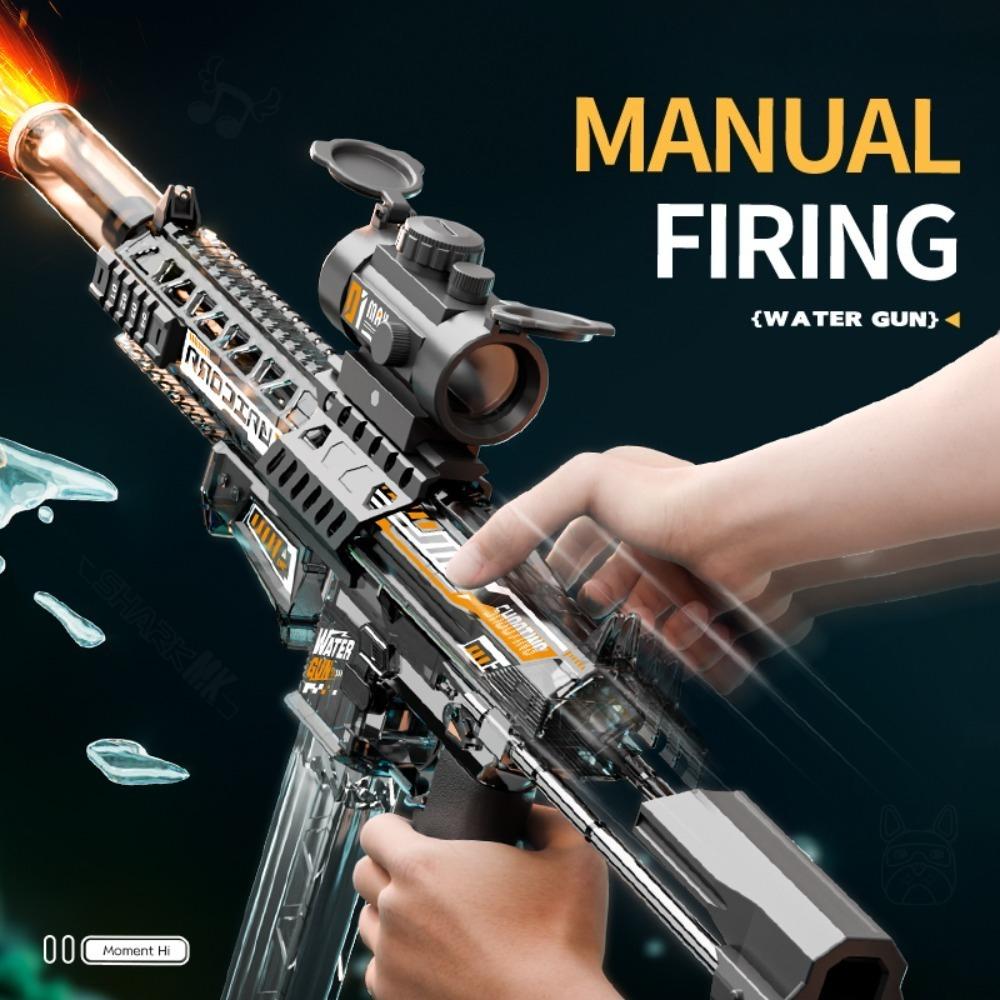 MK9 Electric Water Gun Automatic Water Shooting Toy Retractable Stock and Recoil for Kids Summer Outdoor Activities