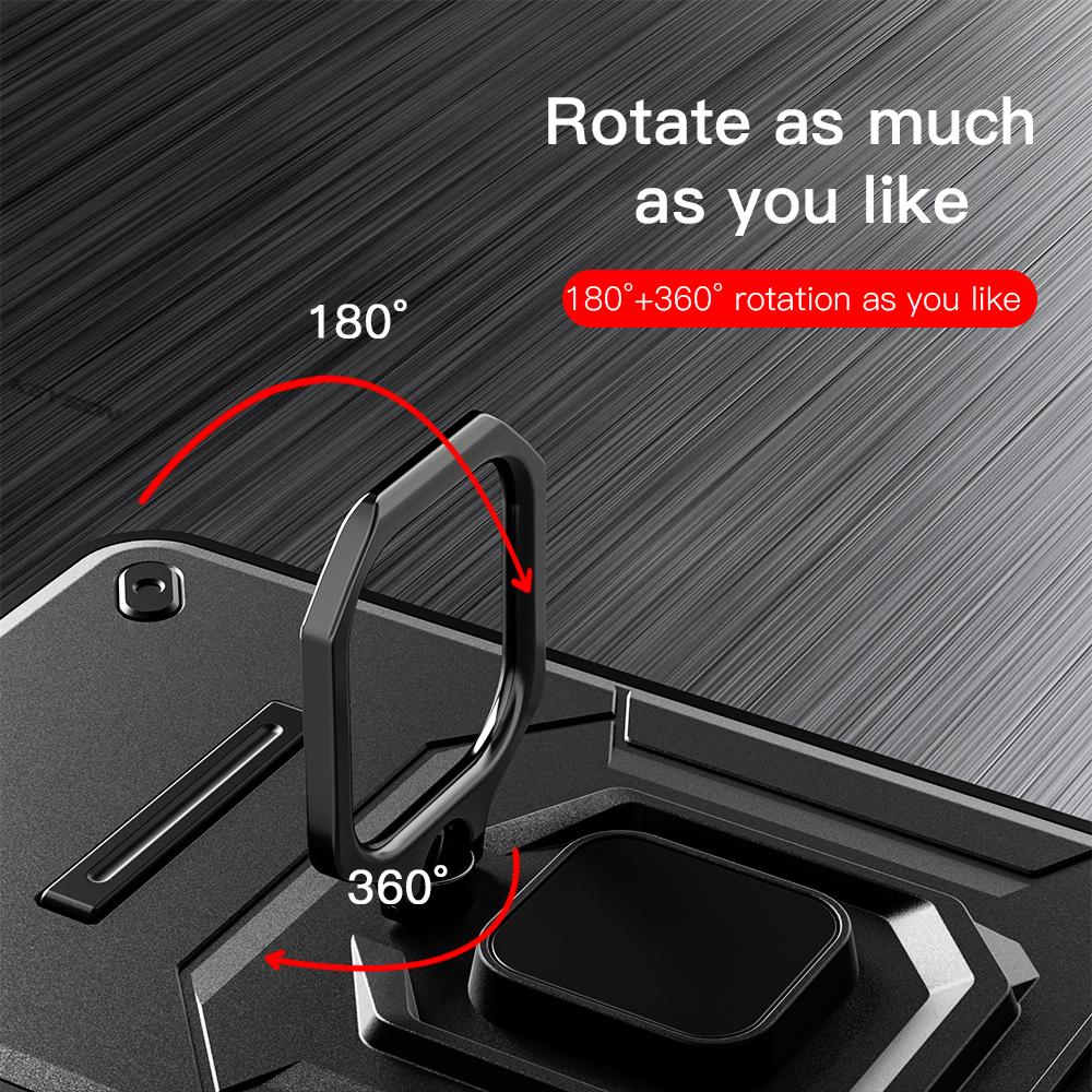 KEYSION Shockproof Case for IQOO Z9X 5G Slide Push Pull Camera Lens Protection Ring Stand Phone Back Cover for for VIVO IQOO Z9X