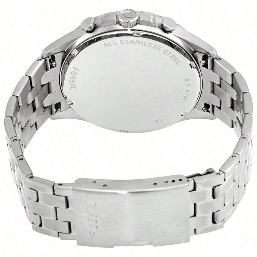 Fossil Series Chronograph Men's Watch - Blue Dial, Stainless Steel Strap, Classic Business Style, Model Number FS5605