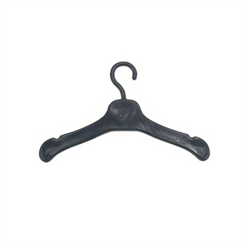 

10 шт. Пластиковые миниатюрные вешалки для кукольных кукол для хранения одежды в кукольном доме, аксессуары для кукольной одежды чёрный