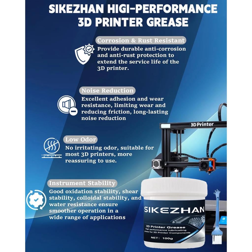 3D Printer Lithium Grease for Lead Screws Linear Rails High Speed Lubricant Reduces Noise Wear Smooth Printing By SIKEZHAN
