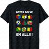 Competitive Puzzle Cube Gotta Solve Em All Speed Cubing Gift Unisex TShirt Harajuku Graphic T Shirts Streetwear Unisex Clothing