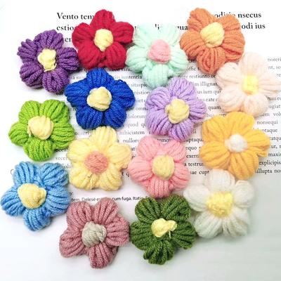 Handwoven Milk Cotton Yarn Flower DIY Hair Accessories Clothing Accessories Hairclip Keychains Accessories Bags Pendant
