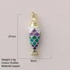 Eco-friendly Colored Enamel Fish DIY Charms Jewelry Making Accessories for Earrings Bracelet Necklace Craft