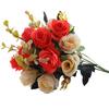 6 Forks 12 Heads Simulated Roses Bright Colors Realistic Appearance Artificial Flowers Photo Props Home Decor
