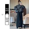 Women's Gray Cloud Scimitar Pants with Plus Velvet, Autumn/Winter 2025 - Woolen Wide-Leg, Drape, Relaxed Fit.