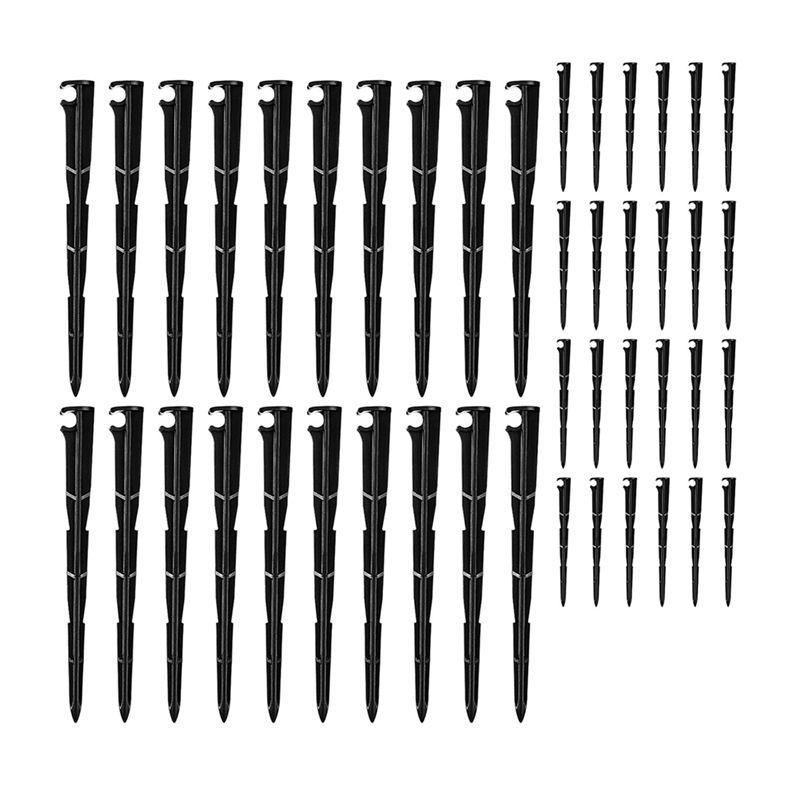 M-Modern-100 Pcs Irrigation Drip Support Stakes 1/4Inch Universal Drip Lines Tubing Hose Drip Irrigation Hose Tubing Hose Holder