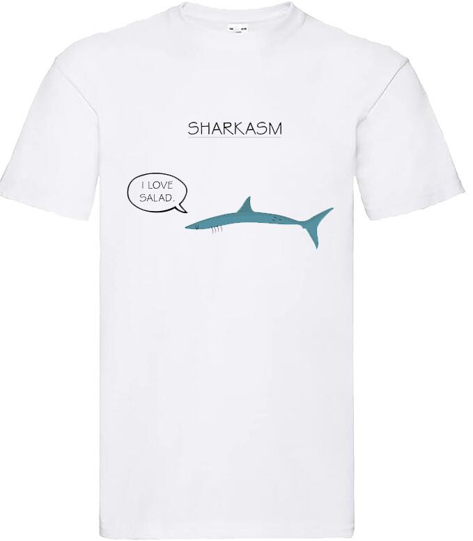 SHARKASM sharks jaws mens funny meme viral birthday gift t shirt XL