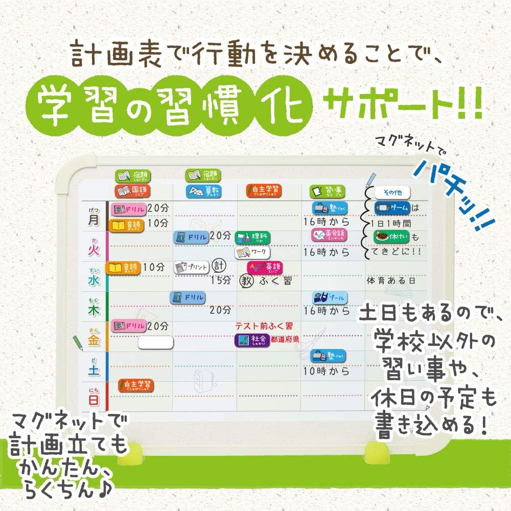 Sonic (Sonic) Board Ribigakumai Plan Board for Acquiring Study Habits Ivory LV-4158-I