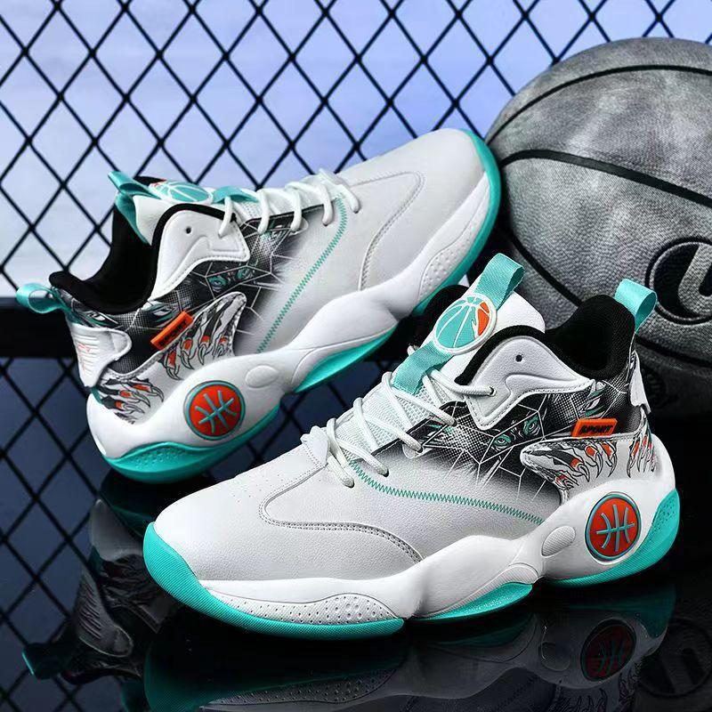 

Men s shoes autumn new basketball shoes trendy fashion high-top men s trendy shoes leather upper running shoes dad shoes student shoes 45