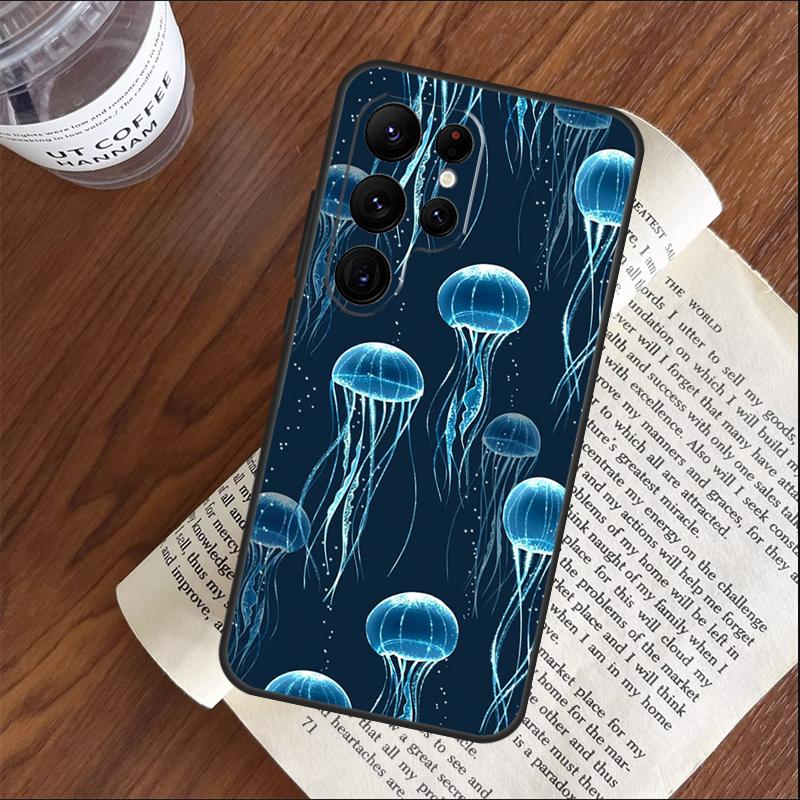 Magische Qualle Handyhülle Für Samsung Galaxy S25 S24 S23 S22 S21 Ultra S9 S10 S20 Plus FE Funda Hülle Schale