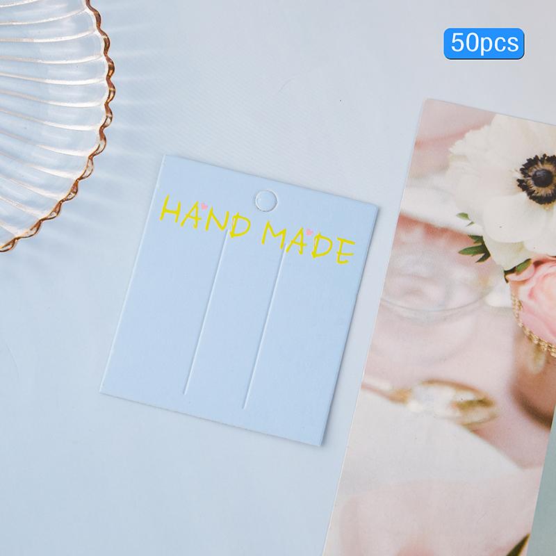 50Pcs Colorful Cardboard Jewelry Packaging Bag Card Paper Hair Clip Jewelry Display Card Diy Hair Accessories Packaging Card