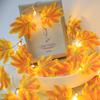 LED Maple Leaf String Lights: Halloween & Autumn Decor with Battery Box