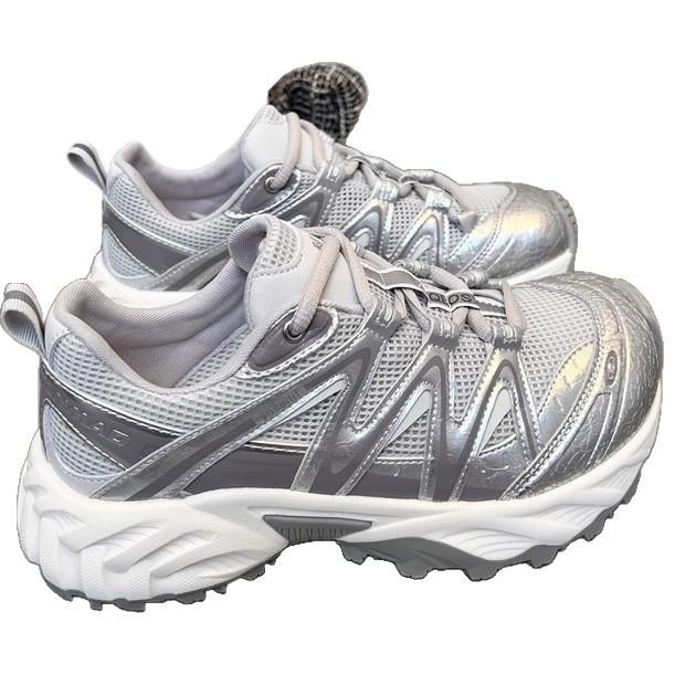 Leather Thin Mesh Outdoor Sports Shoes Women's 2025 Summer New Thick-soled, Lightweight and Breathable Versatile Head-shaking Dad Shoes
