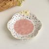 Hand-Painted Ceramic Plates Cute Floral Rainbow Relief Dish Set Household Kitchen Dining Tableware Breakfast Salad Pasta Plates