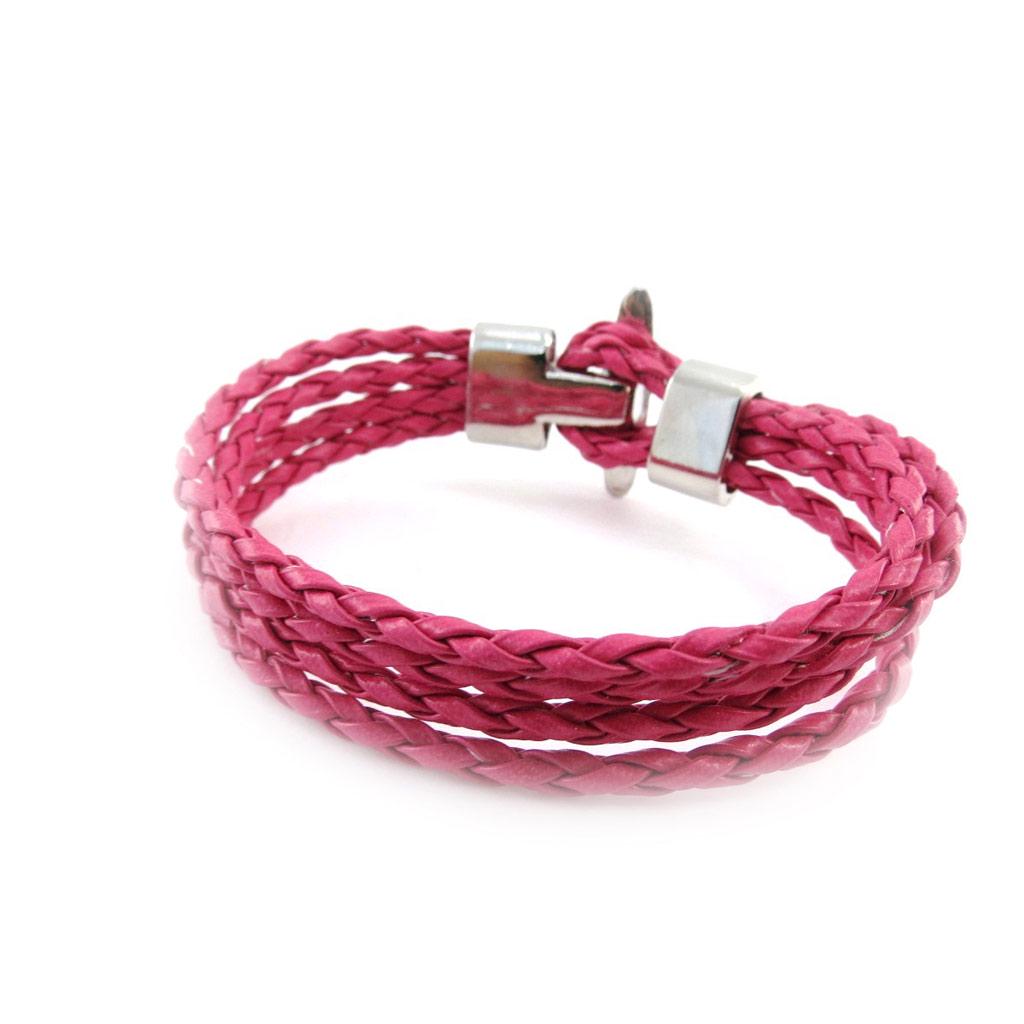 Les Trésors De Lily [J1322] - Steel Pink 'Peaceful' Mixed Bracelet