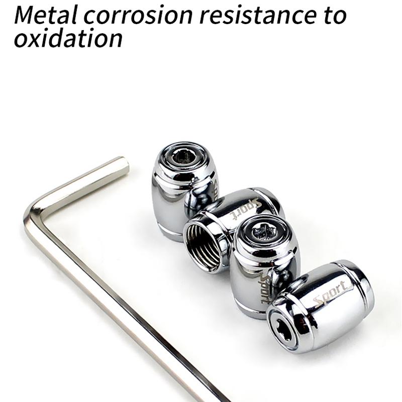 4Pcs/Set HAUSNN Anti-Theft Tire Valve Stem Caps for Car Trucks Motorcycles Valve Stem Cap Dustproof Seal Lock Tight Fit