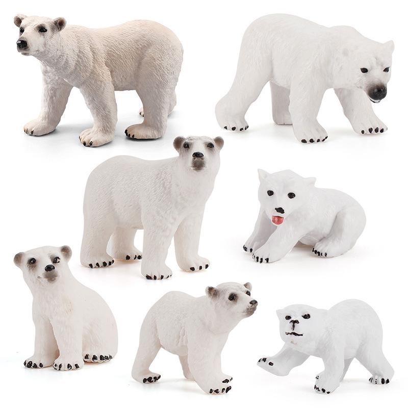 Cognitive Marine Animal & Polar Bear Toy Figurines Set for Early Childhood Education