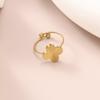 5PCS Clover Necklace Bracelet Earnail Ring 18K Gold Titanium Steel Women's Jewelry Set Set
