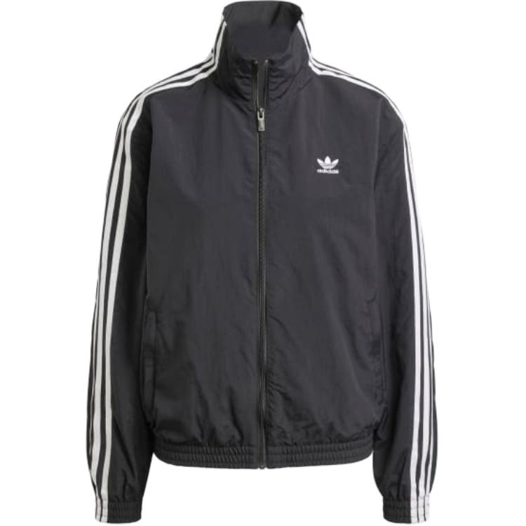 Adidas Originals Retro Sports Woven Soft Comfortable Jacket Women Jacket Black JD5331