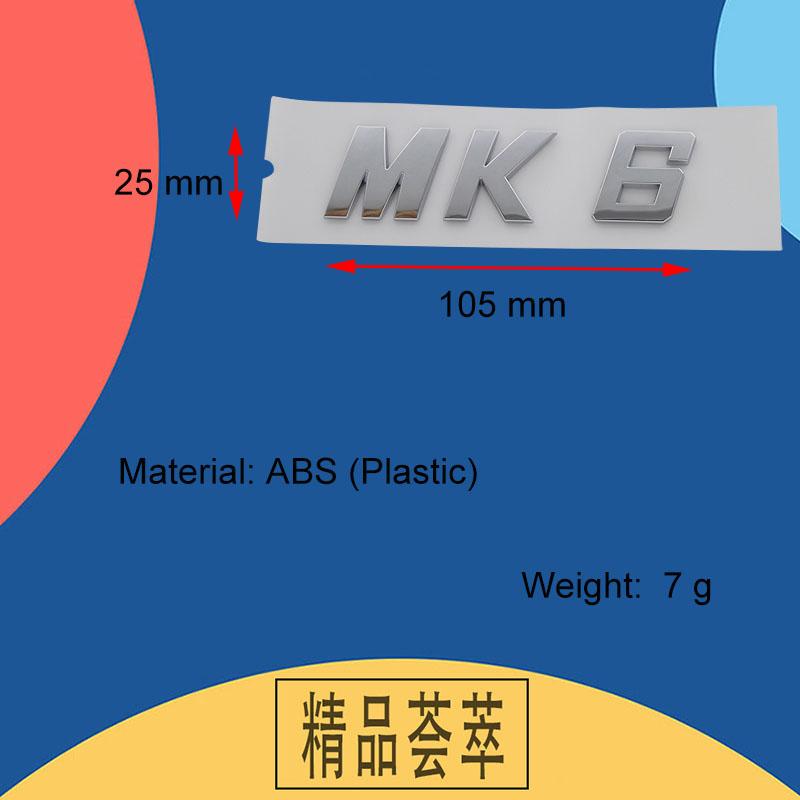 3D Premium MK5 MK6 MK7 MK8 MK7.5 Letters for Germany Deutschland SUV Off Road car Engine Hood Fender trunk Tail Rear Decal Emblem Badge Sticker