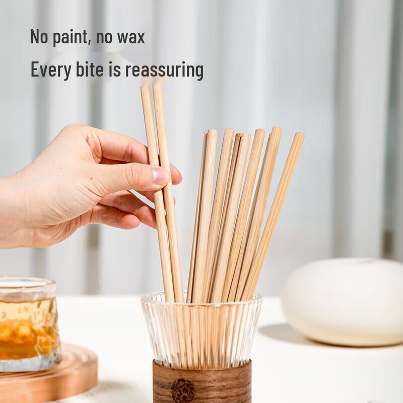 ZISIZ 30-Pair Natural Bamboo Chopsticks Set