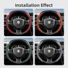 bpzsw1 Suitable for Suzuki Steering Wheel Covers with a Wavy Sports Design, Breathable Leather, Segmented Anti-Slip, for Models