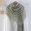 Sciarpa da donna in cotone lino seta - Per tutte le stagioni, colore unito, versatile foulard per testa e parasole