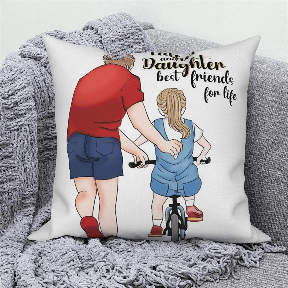 Pillowcases Home Sofa Decorative Throw  Dad and Kids Cushion Covers