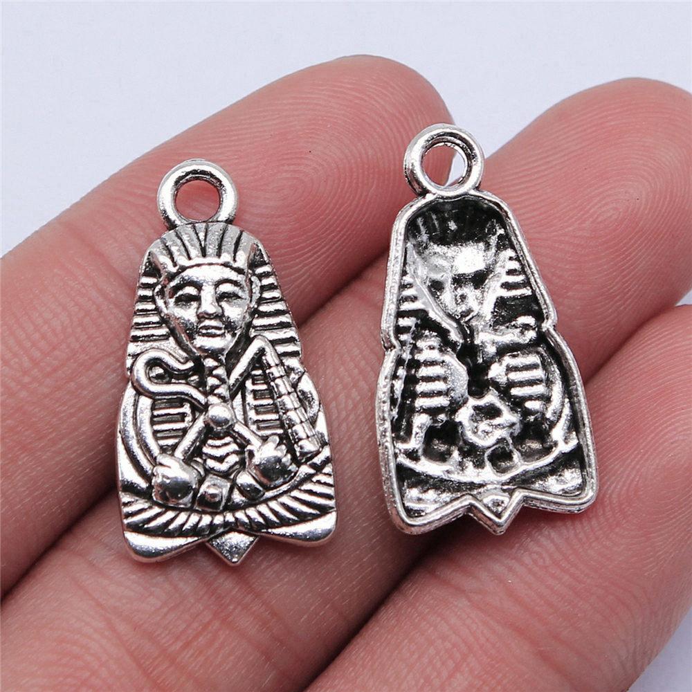 Charms Egipski Faraon Szef Wisiorki Vintage Biżuteria Materiały QC048