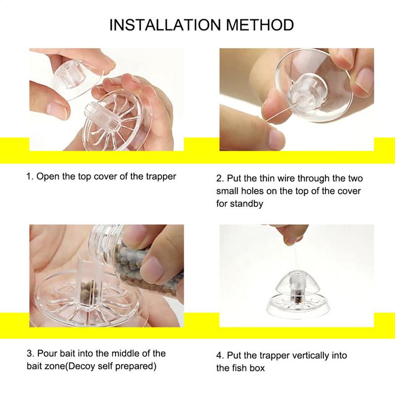 Plastic Snail Trap Catcher for Aquarium Leech & Planaria Control Eco-Friendly Snail Catch Box Aquarium Cleaning Accessories