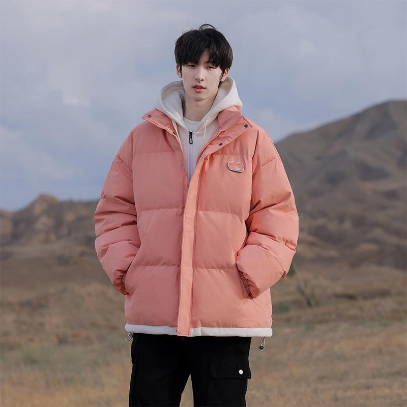 Men's Winter 2025 Retro Cotton-Padded Jacket - Thick, Trendy, Fake Two-Piece Coat