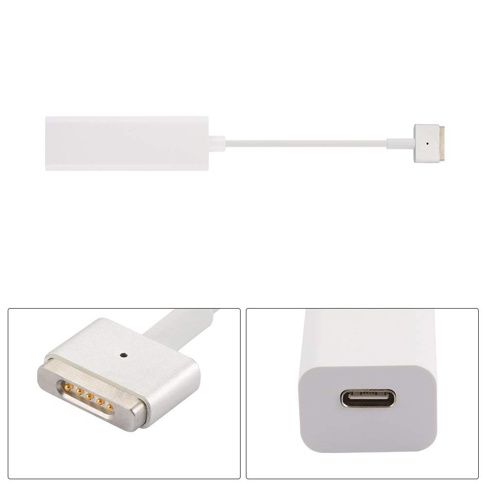 Type-C To 45W Compatible with MagSafe 2 T-Tip Charging Adapter Converter Support 87W/61W Power Adapter
