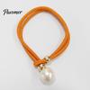 Faux Pearl Curtain Tieback 1Pc Tieback, Woven Rope Adjustable Holder, Stylish No Drill Tiebacks Bead End Draperies Holder for Living Room Bedroom