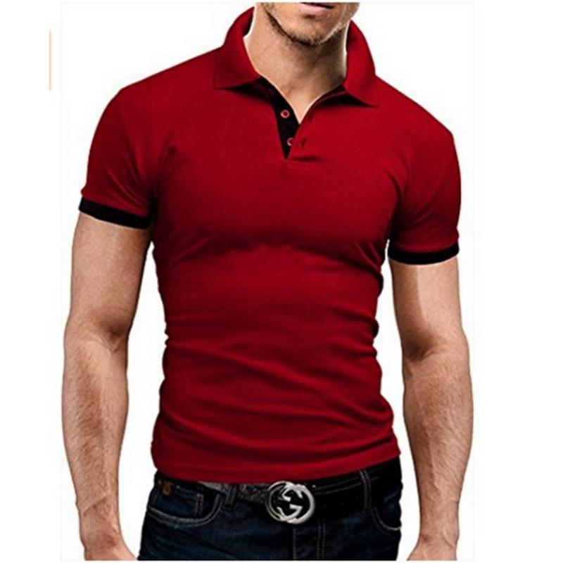 Herren T-Shirts Kurzarm-T-Shirt Fitness Muskel Jogger Bodybuilding Schnelltrocknendes T-Shirt Männliche Sportbekleidung Übergroße Oberteile POLO