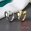 925 Sterling Silver Temperament Droplets Open Finger Rings for Women Geometric Ring Money 925 Wedding Party Jewelry Gift