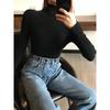 Autumn Winter Thick Sweater Women Knitted Ribbed Pullover Sweater Long Sleeve Turtleneck Slim Jumper Soft Warm Pull Femme