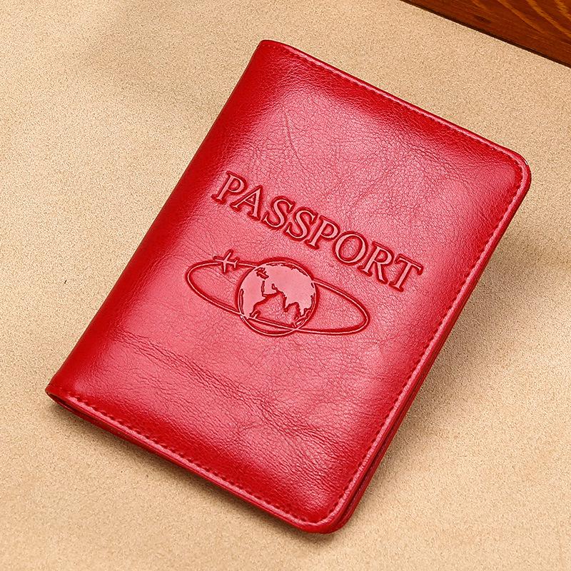 

Qingyu Crazy Horse Genuine Leather RFID Passport Holder & Boarding Pass Sleeve Genuine Leather Passport Cover