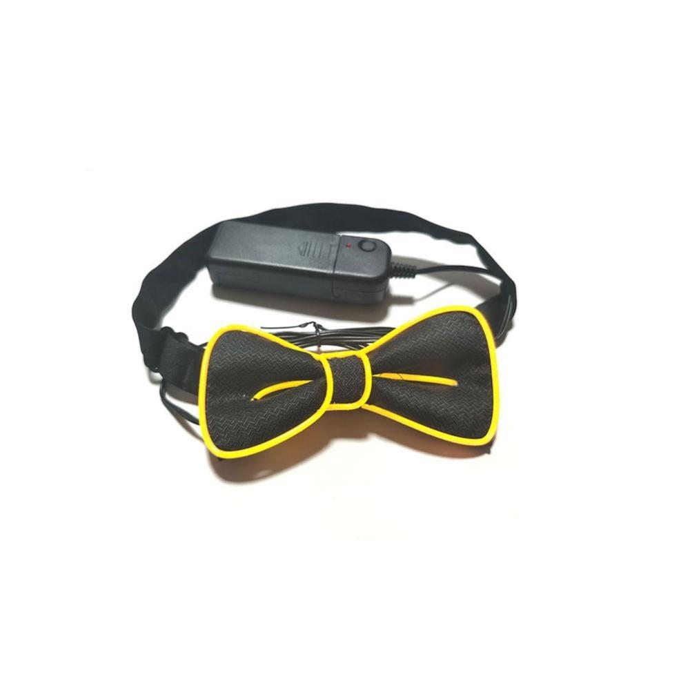 Glow In The Dark LED Bow Tie Luminous Flashing Necktie Wedding Christmas Birthday Party Decor Home Decoration Halloween Cosplay