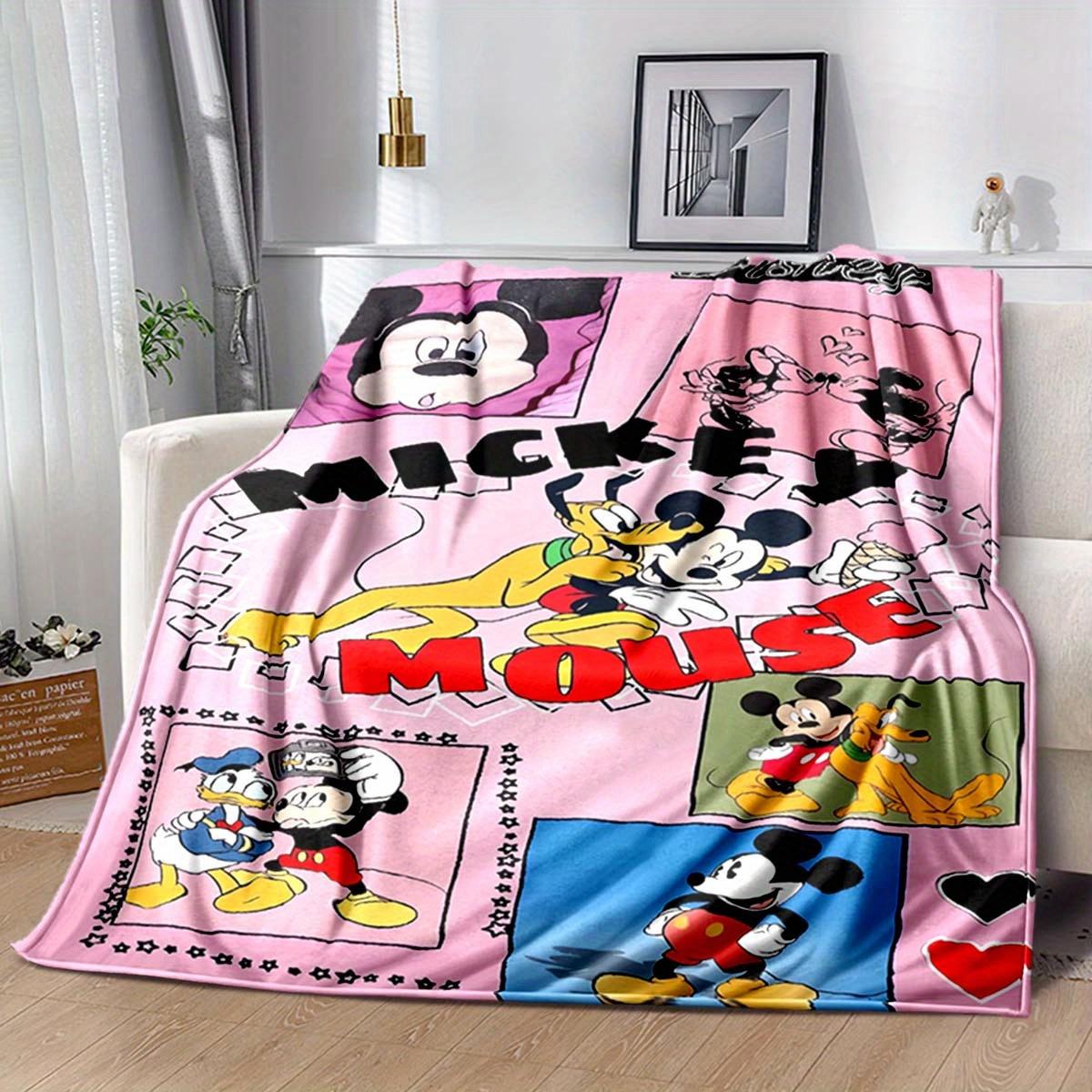 

1pc Mickey Mouse Printing for All Season, Cartoon, Office, Lunch Rest, Camping Talk, Car, Multifunctional Gift 130cmx150cm
