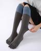 Long Five Finger Socks for Women Knee High Slimming Sweat-absorbing Sport Fitness Dance Toe Sock Trendy Personalized Calf Socks