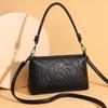 Indenting Rose Large Capacity Solid Color Crossbody Bag Vintage Women's Shoulder Bag
