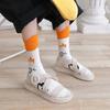 Middle Tube Ins Cute Socks Japanese Duck Cartoon Stockings Cotton College Trend Kawaii Women Socks