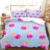 Peppa Pig Cartoon Set With Reactive Printing For Kids Bedroom Decor And Gift